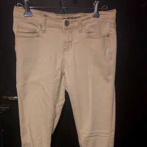 Khaki skinny jeans